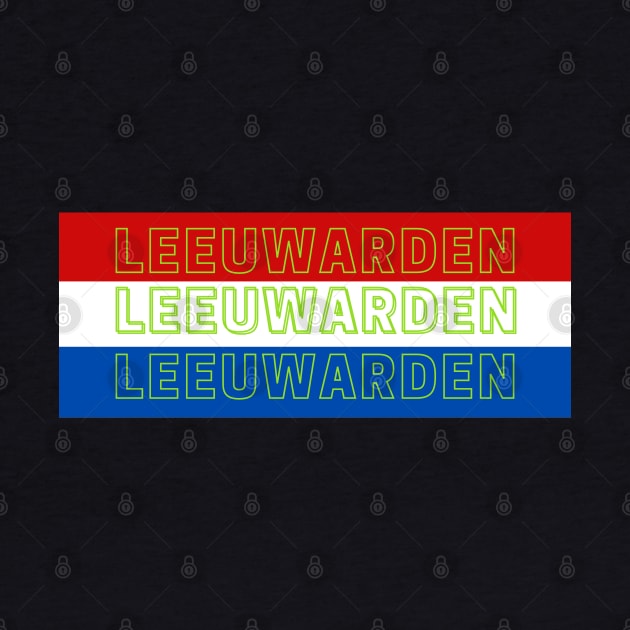 Leeuwarden City in Netherlands Flag Stripes Color by aybe7elf
